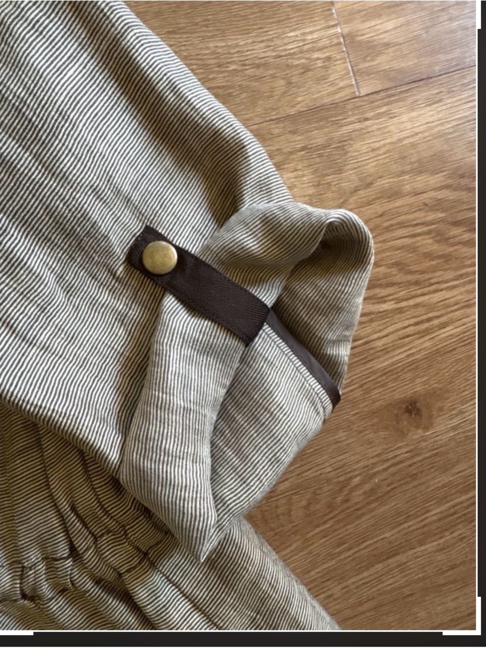 Chico's 100% Linen, Light Taupe Utility Drawstring Jacket - Picture 3 of 6
